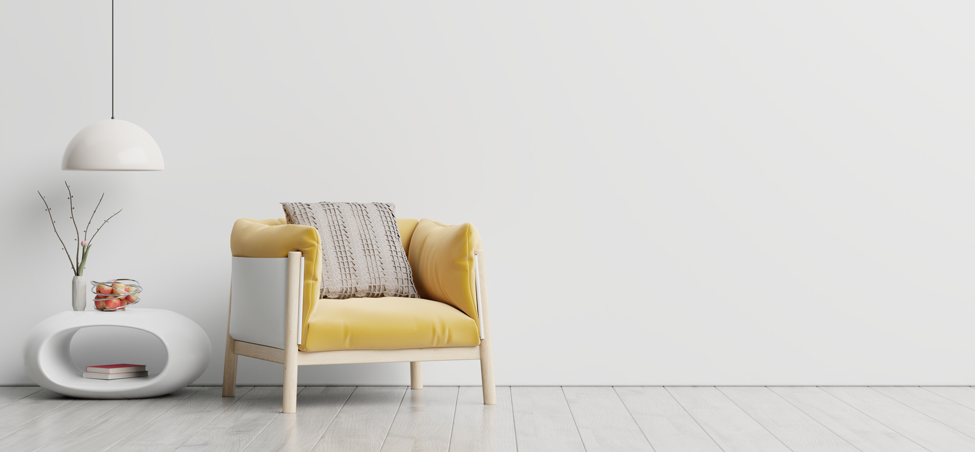 Elegant living room in daylight